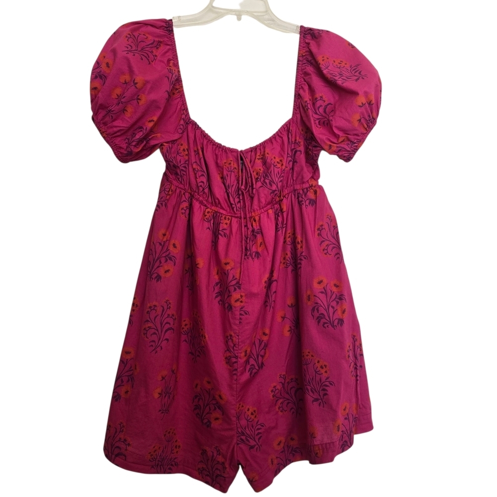 Urban Outfitters Pink Floral Shorts Romper